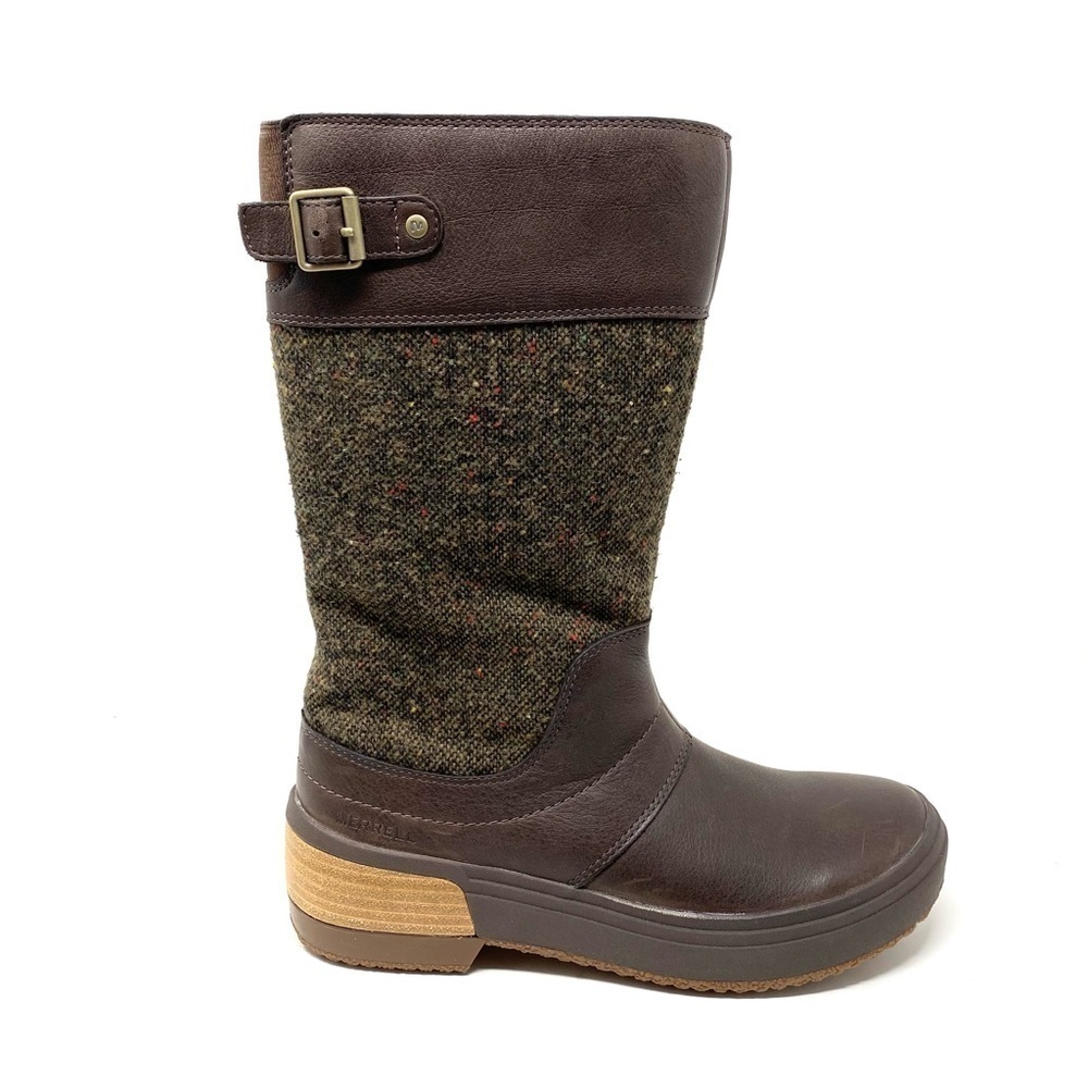 Merrell HAVEN TALL BUCKLE WATERPROOF Leather BOOT Bracken